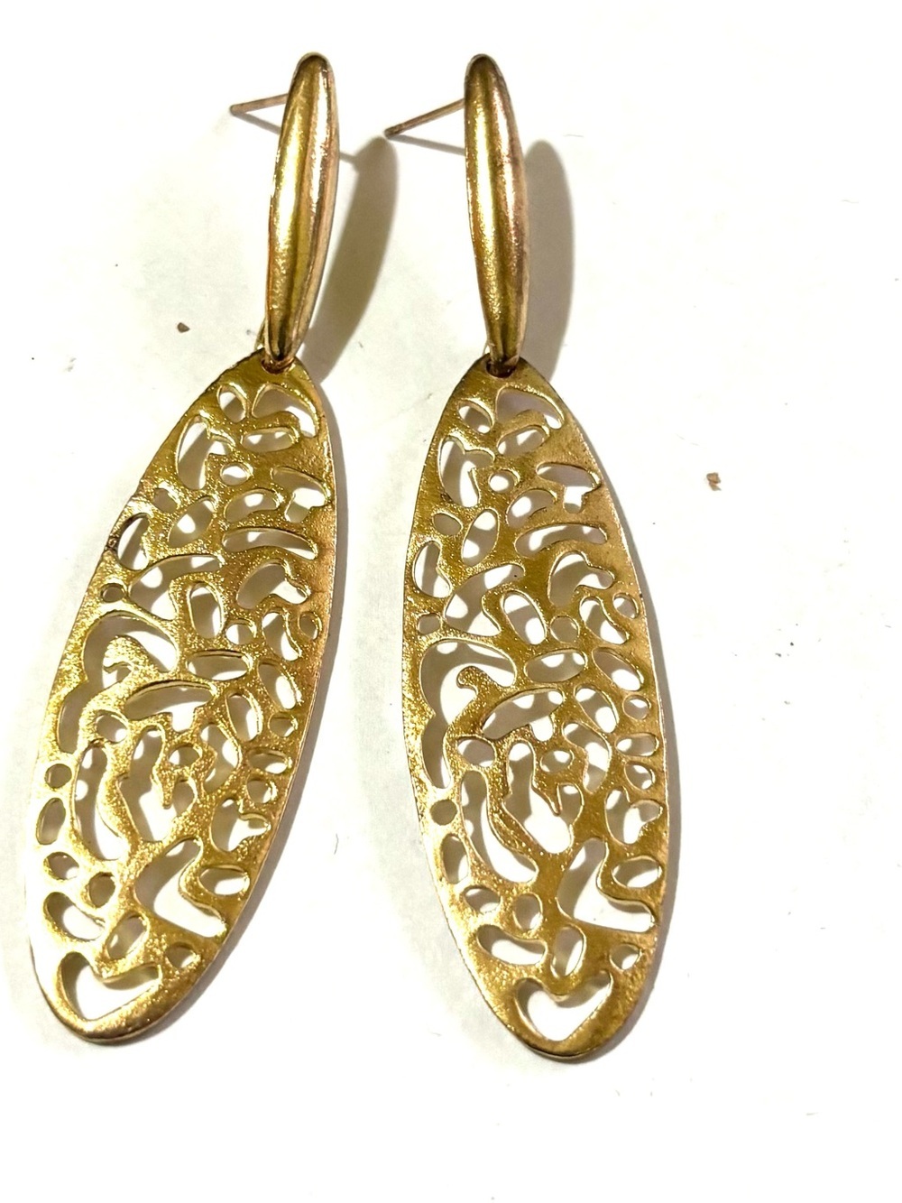Fashion Jewelry Gold Filigree Dangle Earrings